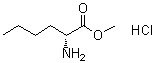 结构式 CAS# 60687-33-4, D-正亮氨酸甲酯盐酸盐
