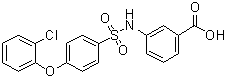 3-[[[4-(2-氯苯氧基)苯基]磺酰基]氨基]苯甲酸分子结构 (CAS 606944-47-2)