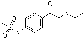 N-[4-[2-[(1-甲基乙基)氨基]乙酰基]苯基]甲烷磺酰胺分子结构 (CAS 60735-85-5)