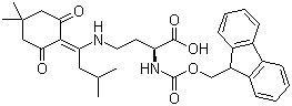 N-Fmoc-N'-[1-(4,4-Dimethyl-2,6-dioxocyclohex-1-ylidene)-3-methylbutyl]-L-2,4-diaminobutyric acid molecular structure (CAS 607366-21-2)