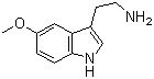 structure of CAS# 608-07-1, 5-Methoxytryptamine ;2-(5-methoxy-1H-indol-3-yl)ethanamine