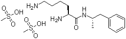Lisdexamfetamine dimesylate molecular structure (CAS 608137-33-3)