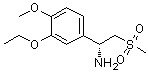 结构式 CAS# 608142-27-4, (alphaR)-3-乙氧基-4-甲氧基-alpha-[(甲基磺酰基)甲基]苯甲胺