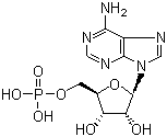 结构式 CAS# 61-19-8, 5'-腺嘌呤核苷酸; 5'-腺嘌呤核甙酸; 磷酸腺苷; 腺苷酸