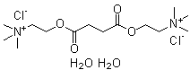 结构式 CAS# 6101-15-1, 氯化丁二酰胆碱二水合物