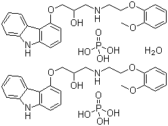 卡维地洛磷酸盐分子结构 (CAS 610309-89-2)