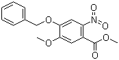 structure of CAS# 61032-41-5, Methyl 4-benzyloxy-5-methoxy-2-nitrobenzoate;4-Benzyloxy-5-methoxy-2-nitrobenzoic acid methyl ester; Methyl 5-methoxy-2-nitro-4-(benzyloxy)benzoate