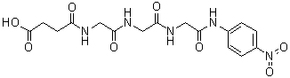 3-羧基丙酰基甘氨酰甘氨酰甘氨酸对硝基苯胺分子结构 (CAS 61043-71-8)