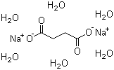 structure of CAS# 6106-21-4, Disodium succinate hexahydrate;Succinic acid disodium salt hexahydrate; Butanedioic acid disodium salt hexahydrate