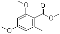 2,4-二甲氧基-6-甲基苯甲酸甲酯分子结构 (CAS 6110-37-8)