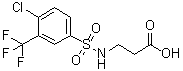 N-[[4-Chloro-3-(trifluoromethyl)phenyl]sulfonyl]-beta-alanine molecular structure (CAS 612043-43-3)