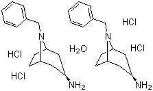 结构式 CAS# 612483-03-1, (3-内)-8-苄基-8-氮杂双环[3.2.1]辛-3-胺盐酸盐一水合物