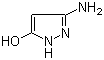 structure of CAS# 6126-22-3, 3-Amino-5-hydroxypyrazole;3-Amino-1H-pyrazol-5-ol; 3-Amino-2-pyrazolin-5-one; 5-Amino-2,3-dihydro-1H-pyrazol-3-one