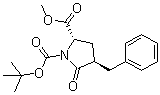 (2S,4R)-5-Oxo-4-(phenylmethyl)-1,2-pyrrolidinedicarboxylic acid 1-(1,1-dimethylethyl) 2-methyl ester molecular structure (CAS 612820-01-6)