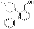 结构式 CAS# 61337-89-1, 2-(4-甲基-2-苯基-1-哌嗪基)-3-吡啶甲醇