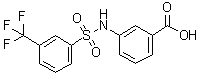 3-[[[3-(Trifluoromethyl)phenyl]sulfonyl]amino]benzoic acid molecular structure (CAS 613657-60-6)