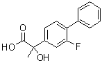 2-Fluoro-alpha-hydroxy-alpha-methyl[1,1'-biphenyl]-4-acetic acid molecular structure (CAS 61466-95-3)
