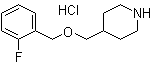 4-[[(2-Fluorophenyl)methoxy]methyl]piperidine hydrochloride molecular structure (CAS 614731-80-5)