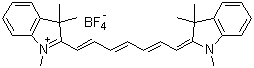 1,3,3-Trimethyl-2-[(1E,3E,5E)-7-(1,3,3-trimethyl-2,3-dihydro-1H-2-indolyliden)-1,3,5-heptatrienyl]-3H-indolium tetrafluoroborate molecular structure (CAS 61575-73-3)