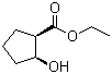 structure of CAS# 61586-79-6, (1R,2S)-cis-2-Hydroxycyclopentanecarboxylic acid ethyl ester