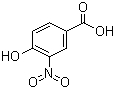 结构式 CAS# 616-82-0, 4-羟基-3-硝基苯甲酸
