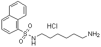 N-(6-氨基己基)-1-萘磺酰胺单盐酸盐分子结构 (CAS 61714-25-8)