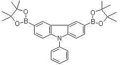 结构式 CAS# 618442-57-2, 9-苯基-9H-咔唑-3,6-二硼酸二频哪醇酯
