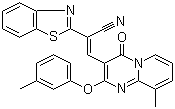 structure of CAS# 620112-78-9, CCG-63802;alpha-[[9-Methyl-2-(3-methylphenoxy)-4-oxo-4H-pyrido[1,2-a]pyrimidin-3-yl]methylene]-2-benzothiazoleacetonitrile