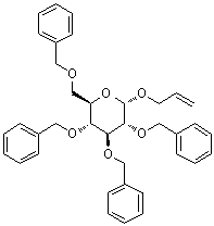 2-丙烯基 2,3,4,6-四-O-苄基-alpha-D-吡喃葡萄糖苷分子结构 (CAS 6207-45-0)