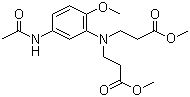 3-[N,N-Bis(methoxycarbonylethyl)]amino-4-methoxyacetanilide molecular structure (CAS 62072-82-6)