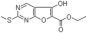 5-Hydroxy-2-methylsulfanylfuro[2,3-d]pyrimidine-6-carboxylic acid ethyl ester molecular structure (CAS 62094-70-6)