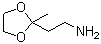 structure of CAS# 62240-37-3, 2-(2-Aminoethyl)-2-methyl-1,3-dioxolane;2-(2-Methyl-1,3-dioxolan-2-yl)ethanamine; 4-Aminobutan-2-one ethylene acetal
