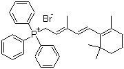 [3-Methyl-5-(2,6,6-trimethyl-1-cyclohexen-1-yl)-2,4-pentadienyl]triphenylphosphonium bromide molecular structure (CAS 62285-98-7)