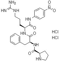 D-Prolyl-L-phenylalanyl-N-(4-nitrophenyl)-L-argininamide dihydrochloride molecular structure (CAS 62354-56-7)