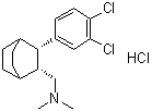 (2R,3S)-rel-3-(3,4-Dichlorophenyl)-N,N-dimethyl-bicyclo[2.2.2]octane-2-methanamine hydrochloride (1:1) molecular structure (CAS 62373-97-1)