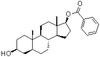 (3beta,5alpha,17beta)-雄甾烷-3,17-二醇 17-苯甲酸酯分子结构 (CAS 6242-26-8)