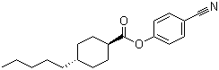 结构式 CAS# 62439-35-4, 反式-4-戊基环己烷甲酸 4-氰基苯酯