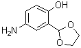 4-Amino-2-(1,3-dioxolan-2-yl)phenol molecular structure (CAS 624722-38-9)
