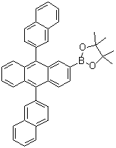 2-(9,10-二-2-萘基-2-蒽基)-4,4,5,5-四甲基-1,3,2-二氧硼杂环戊烷分子结构 (CAS 624744-67-8)