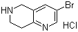 3-Bromo-5,6,7,8-tetrahydro-1,6-naphthyridine hydrochloride molecular structure (CAS 625100-00-7)