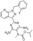 [4,6-Diamino-2-[1-[(2-fluorophenyl)methyl]-1H-pyrazolo[3,4-b]pyridin-3-yl]-5-pyrimidinyl]methylcarbamic acid 1-methylethyl ester molecular structure (CAS 625115-54-0)