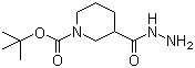 1-Boc-piperidine-3-carboxylhydrazide molecular structure (CAS 625470-88-4)