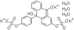 Phenolphthalein disulfate tripotassium salt trihydrate molecular structure (CAS 62625-16-5)