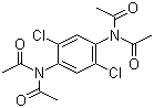 结构式 CAS# 62715-83-7, N,N'-(2,5-二氯-1,4-亚苯基)双[N-乙酰基乙酰胺]