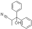 beta-Hydroxy-alpha-methyl-beta-phenylbenzenepropanenitrile molecular structure (CAS 6275-86-1)