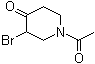1-乙酰基-3-溴-4-哌啶酮分子结构 (CAS 62829-47-4)
