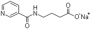 结构式 CAS# 62936-56-5, 匹卡米隆钠; 4-烟酰氨基丁酸钠