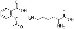 Aspirin DL-lysine molecular structure (CAS 62952-06-1)