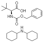 结构式 CAS# 62965-37-1, N-苄氧羰基-L-叔亮氨酸二环己胺盐