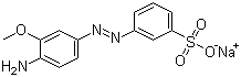 4-Amino-3-methoxyazobenzene-3'-sulfonic acid sodium salt molecular structure (CAS 6300-07-8)